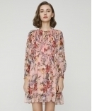 2024 Spring Summer - Floral print silk-chiffon dress